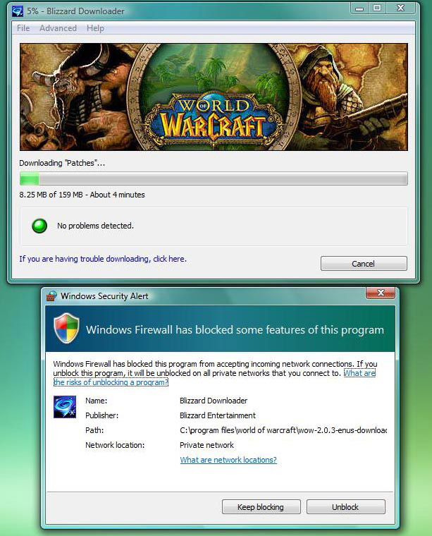 World Of Warcraft And Vista And Patches